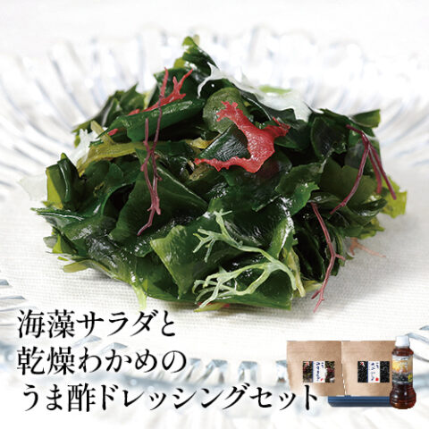 【ご自宅用】海藻サラダと乾燥わかめのうま酢ドレッシングセット【DM840】